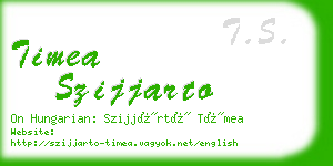 timea szijjarto business card